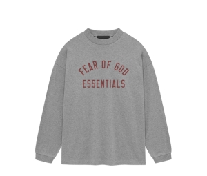 Buy Fear of God Essentials Jersey Long Sleeve Tee Dark Heather (FW24) at Sasom – Authentic and Ready to Ship