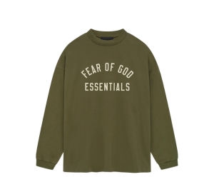 Buy Fear of God Essentials Jersey Long Sleeve Tee Military (FW24) at Sasom – Authentic and Ready to Ship
