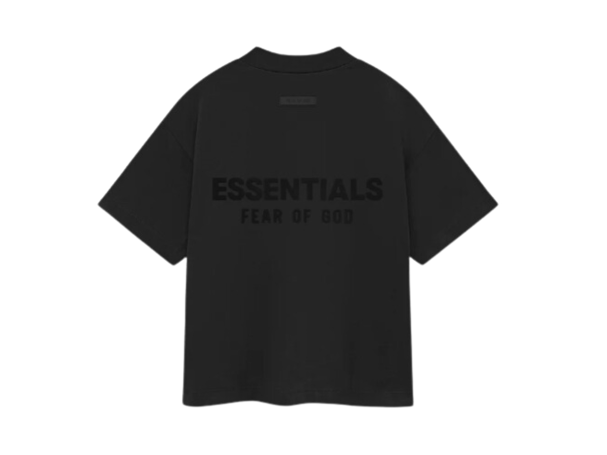 Fear Of God Essentials Kids V-neck T-Shirt Jet Black