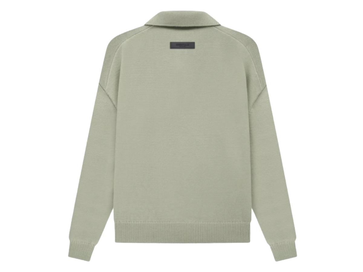 Buy Fear of God Essentials Knit L/S Polo Seafoam | SASOM