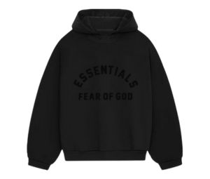 Buy Fear of God Essentials Nylon Fleece Hoodie All Jet Black (SS24) at Sasom – Authentic and Ready to Ship