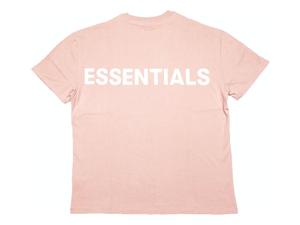 FEAR OF GOD ESSENTIALS Pink 3M Logo Boxy T-Shirt Blush