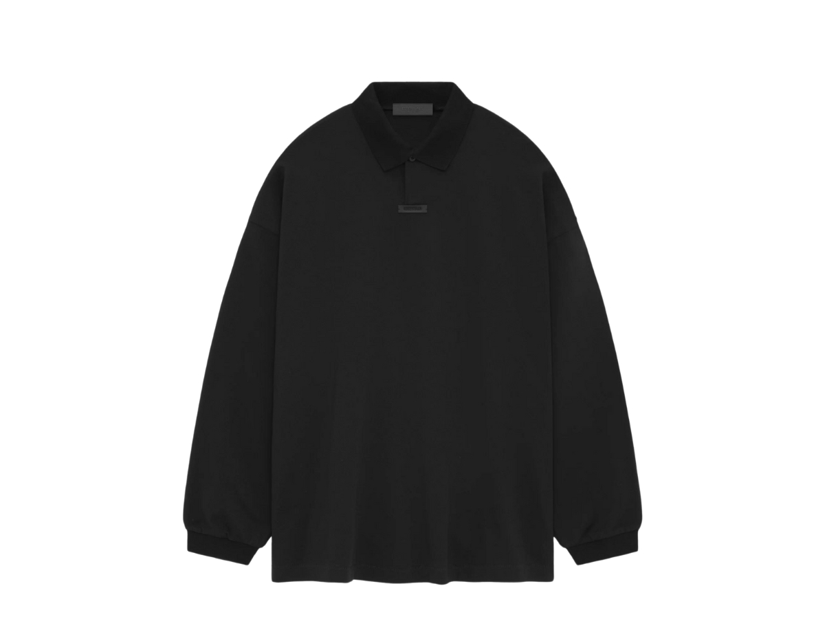 https://d2cva83hdk3bwc.cloudfront.net/fear-of-god-essentials-pique-long-sleeve-polo-black-fw24-1.jpg