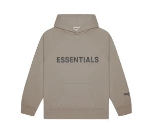 Buy Fear of God Essentials Pullover Hoodie Applique Logo Taupe at Sasom – Authentic and Ready to Ship