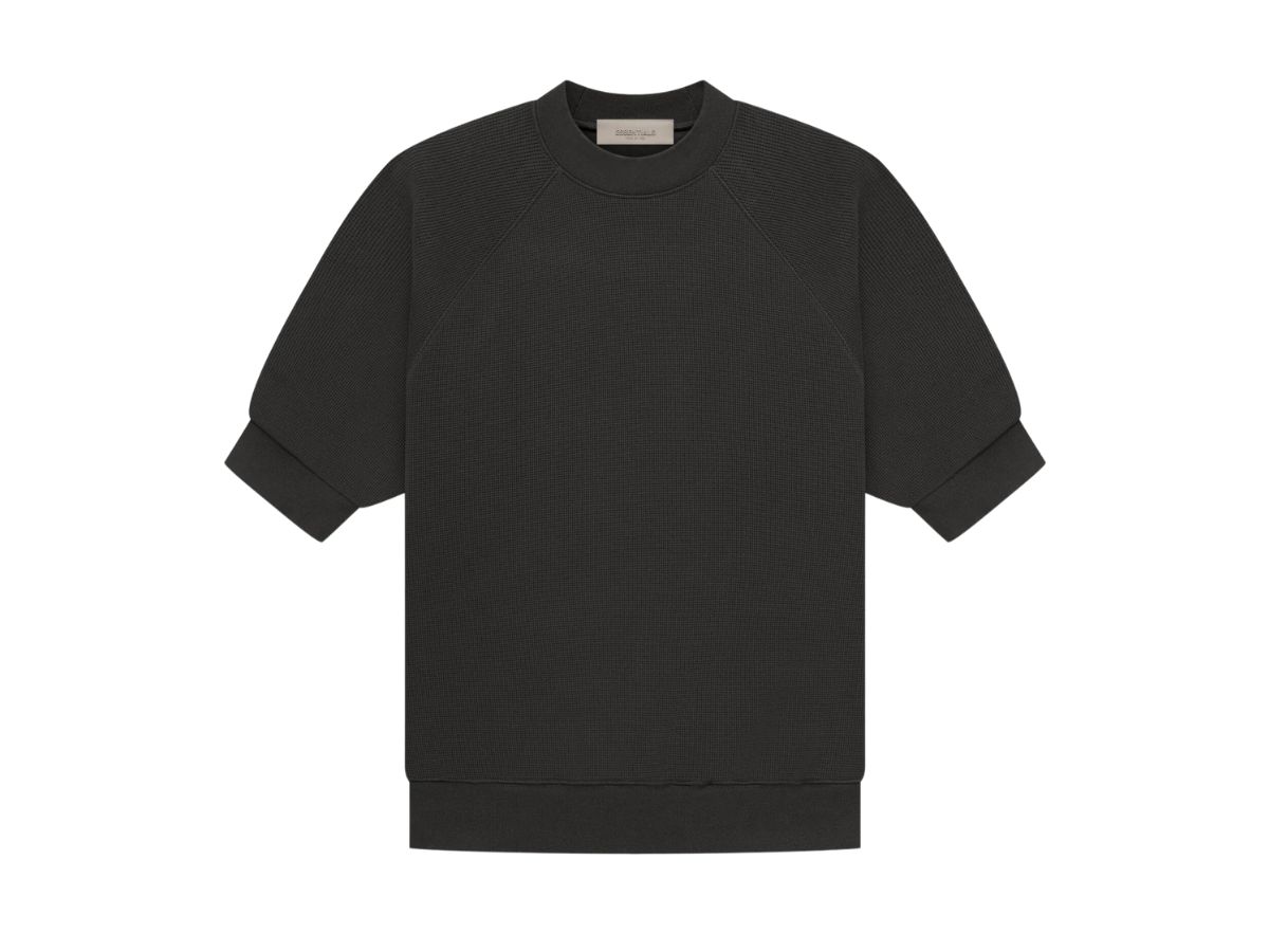 Fear of God Essentials SS Waffle Sweatshirt Off-Black (SS23)