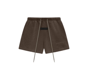 Buy Fear of God Essentials Sweatshort Heather Wood (SS24) at Sasom – Authentic and Ready to Ship