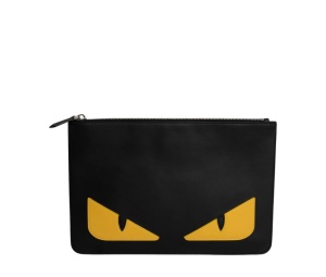 Buy Fendi Monster Eyes Clutch Black Yellow at Sasom – Authentic and Ready to Ship