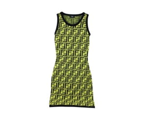 Buy Fendi Sleeveless Dresses Black Yellow (W) at Sasom – Authentic and Ready to Ship
