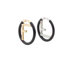 Buy Fendi Genuine Logo Hoop Earrings Black at Sasom – Authentic and Ready to Ship
