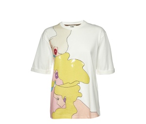 Buy Fendi Cotton Graphic Beads Embellished T-Shirt White at Sasom – Authentic and Ready to Ship
