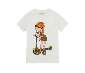 Buy Fendi Kids Cartoon T-Shirt In Cotton White at Sasom – Authentic and Ready to Ship