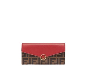 Buy Fendi Continental Red Leather Wallet at Sasom – Authentic and Ready to Ship