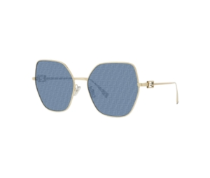 Fendi FE40033U Sunglasses In Gold Frame Metal With Blue Lens
