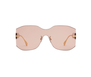 Buy Fendi Fendigraphy Pink Shield Sunglasses In Gold-Coloured Metal at Sasom – Authentic and Ready to Ship