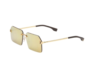 Fendi Sky Sunglasses In Gold Metal Frame-3D FF With Yellow Lenses