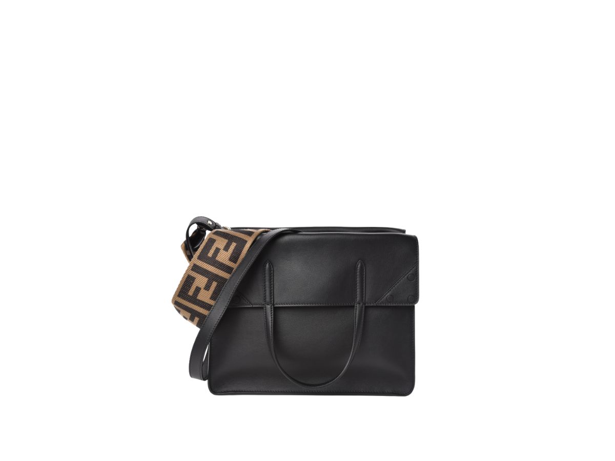 SASOM bags Fendi Vitello Grace Large Flip Tote Black Check the latest price now