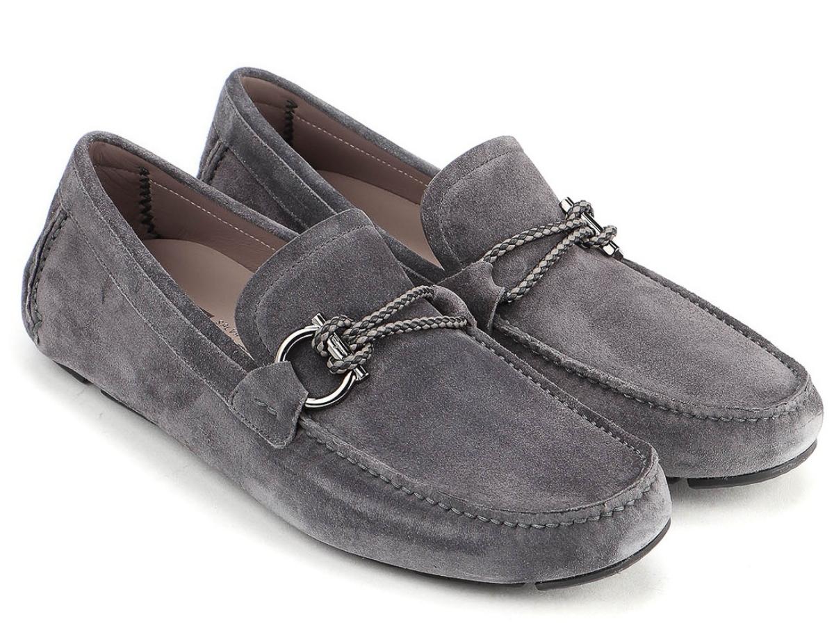 Salvatore Ferragamo Men's Gancini Driver Moccasin In Stromboli