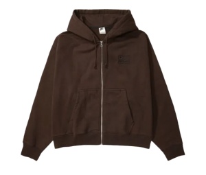 Buy Nike X Stussy Stone Washed Fleece Zip Hoodie Dark Cinder at Sasom – Authentic and Ready to Ship
