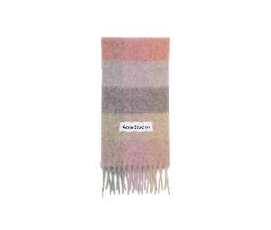 Buy Acne Studios Mohair Checked Scarf Fuchsia Lilac Pink at Sasom – Authentic and Ready to Ship