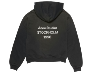 Buy Acne Studios Logo Hooded Sweater Black at Sasom – Authentic and Ready to Ship