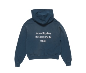 Buy Acne Studios Logo Hooded Sweater Deep Blue at Sasom – Authentic and Ready to Ship
