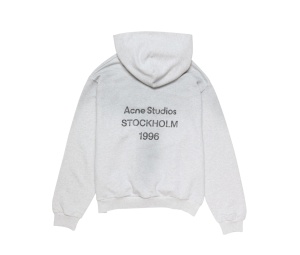 Buy Acne Studios Logo Hooded Sweater Pale Grey Melange at Sasom – Authentic and Ready to Ship