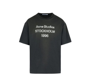 Buy Acne Studios Relaxed Fit Logo T-Shirt Faded Black at Sasom – Authentic and Ready to Ship