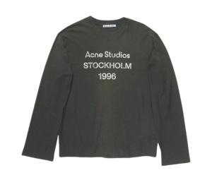 Buy Acne Studios Logo T-Shirt - Relaxed Fit Faded Black at Sasom – Authentic and Ready to Ship