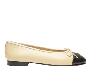 Buy Chanel Lambskin 10mm Ballet Flats Beige Black (Women's) at Sasom – Authentic and Ready to Ship