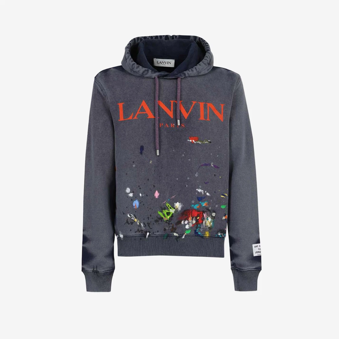 Pull à Capuche Gallery Dept. X Lanvin Logo Washed Cotton Beige Taille XL - Neuf Avec étiquettes