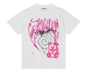 Buy Ganni Relaxed Elements T-Shirt Bright White at Sasom – Authentic and Ready to Ship