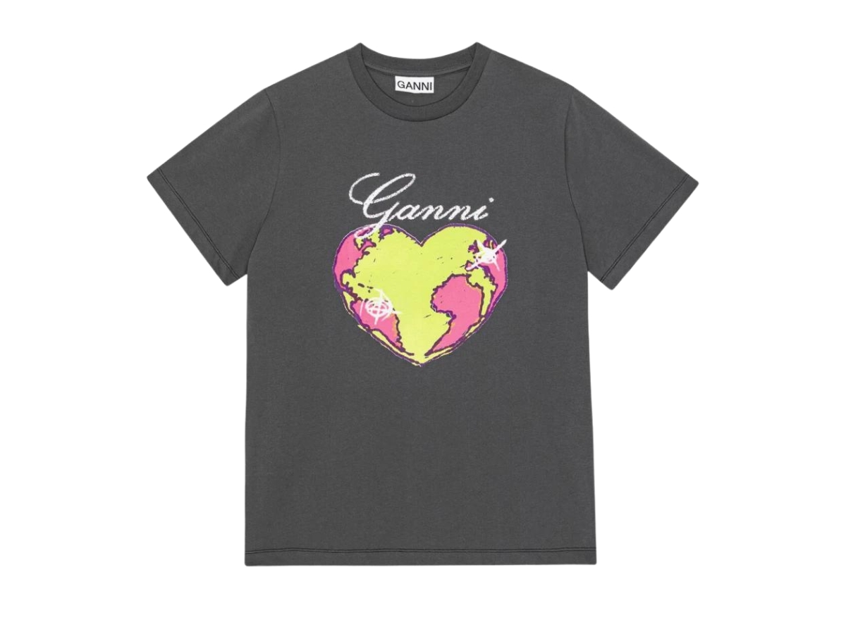 ☆韓国の人気☆【GANNI】☆GREY FUTURE RELAXED LAMB T-SHIRT☆ W) Ganni Grey Future Relaxed Lamb T-Shirt Volcanic Ash | eBay