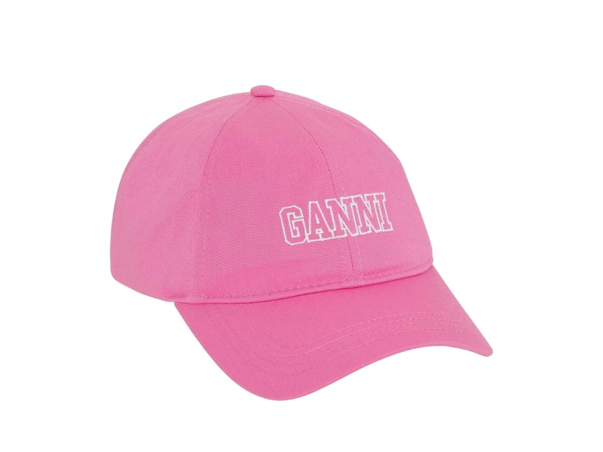 Ganni Software Heavy Cotton Cap Sugar Plum | ของแท้