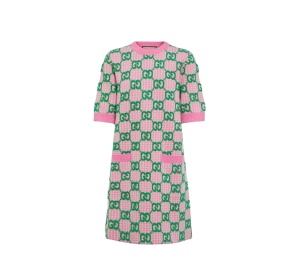 Buy Gucci  Gg Houndstooth Bouclé Wool Minidress Pink at Sasom – Authentic and Ready to Ship