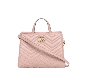 Buy Gucci Small GG Marmont Tote In Perfect Pink Calfskin Matelasse With Gold Hardware at Sasom – Authentic and Ready to Ship