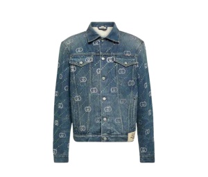 Buy Gucci Interlocking G Crystal-embellished Jacket Denim at Sasom – Authentic and Ready to Ship