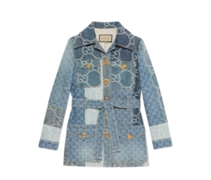 Buy Gucci Patchwork GG Embroidered Denim Jacket Blue (W) at Sasom – Authentic and Ready to Ship