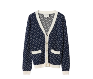 Buy Gucci GG Monogram Cardigan Navy and Ivory (W) at Sasom – Authentic and Ready to Ship