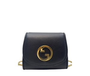 Buy Gucci Blondie Chain Wallet In Black Leather With Gold Hardware at Sasom – Authentic and Ready to Ship