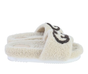 Buy Gucci Merino Wool Slide Sandals Light Brown at Sasom – Authentic and Ready to Ship