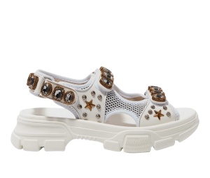 Buy Gucci Sandal With Crystals White (W) at Sasom – Authentic and Ready to Ship