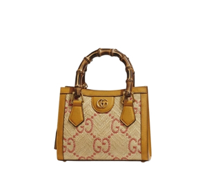 Buy Gucci Diana Mini Tote Bag With Bamboo handles Brown Beige Pink at Sasom – Authentic and Ready to Ship