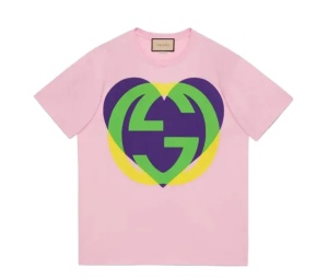 Buy Gucci Interlocking G Heart T-Shirt Pink at Sasom – Authentic and Ready to Ship