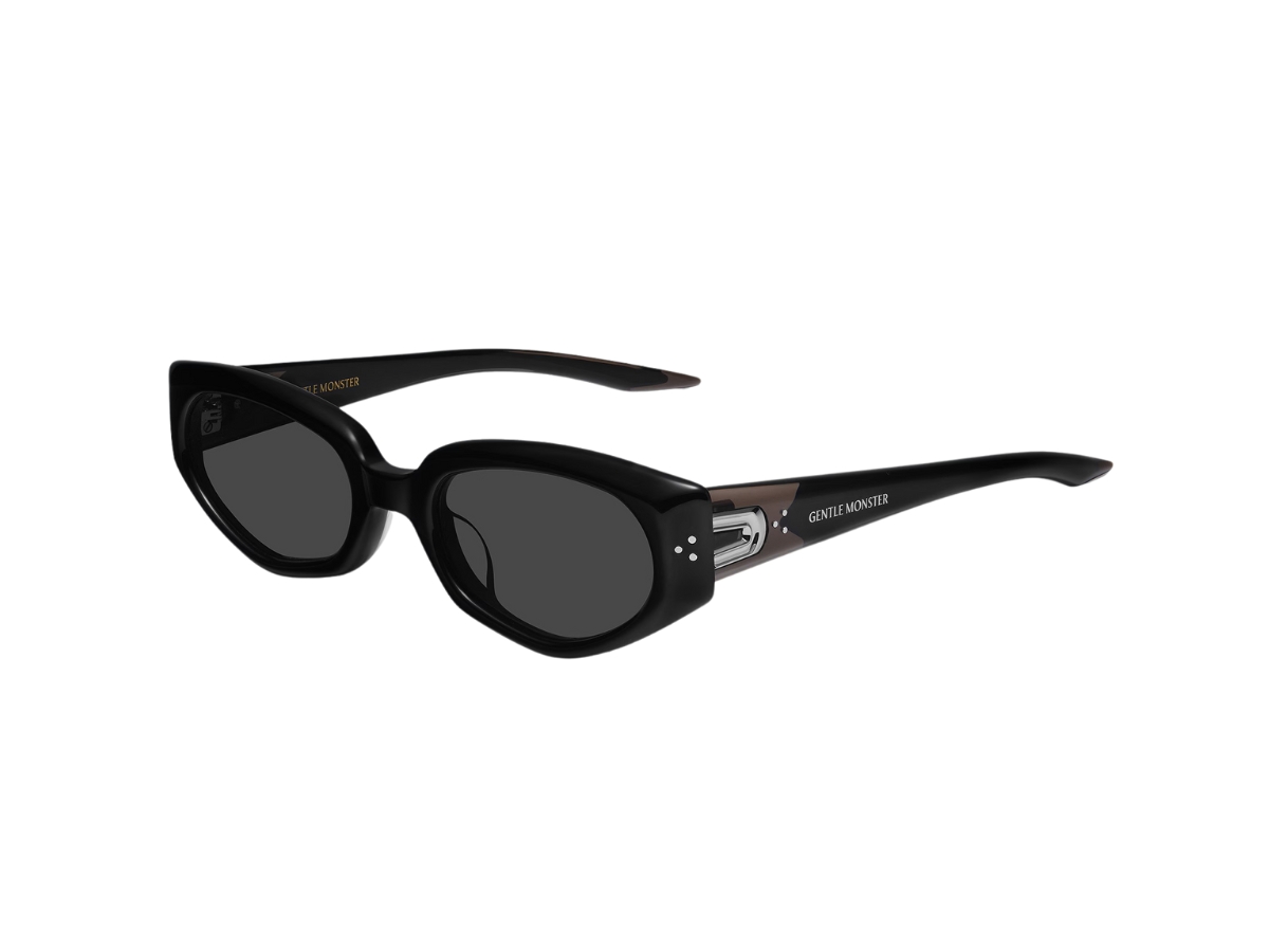 Gentle Monster Devon 01 In Black acetate frame With Gray lenses