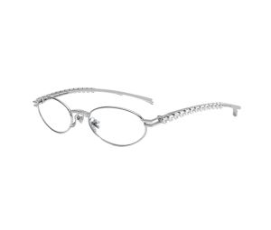 Gentle Monster Jennie - Barrette 02 In Silver Metal Frame With Clear Lenses