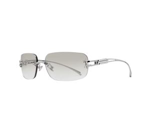 Gentle Monster Jennie - Glitter 02 In Silver Metal Frame With Graduated Brown Lenses
