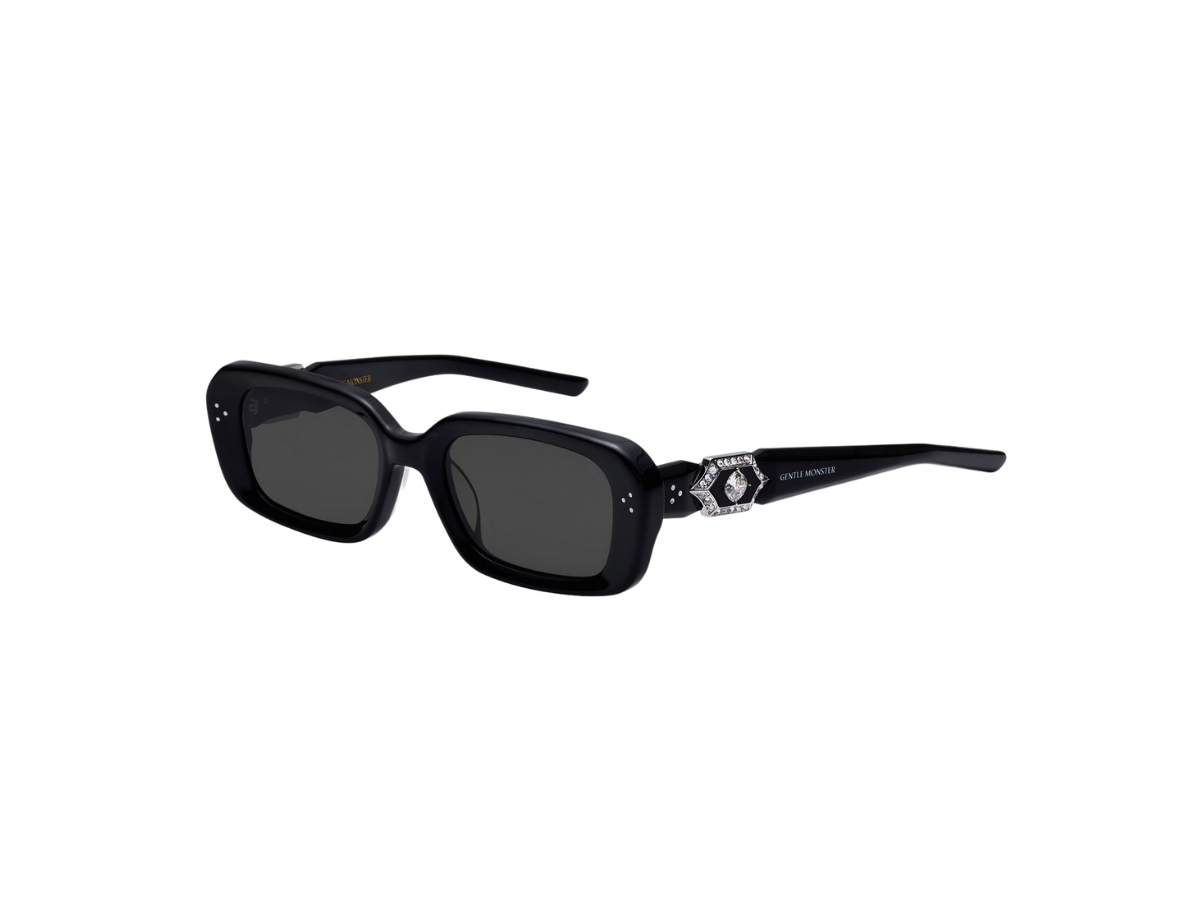 Gentle Monster Phantom 01 In Black Acetate Frame With Gray Lenses