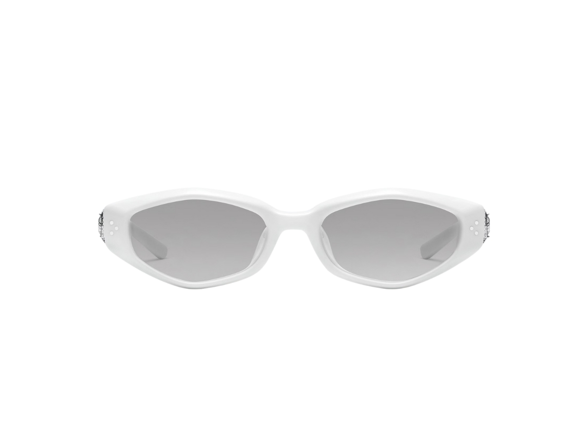 Gentle Monster Vegax W2 In White Acetate Frame With Graduated Gray 