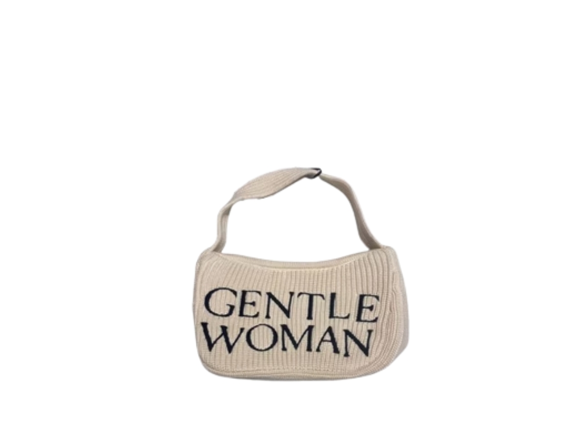 日本未入荷【GENTLEWOMAN】GW PREPPY ニットショルダーバッグ Gentlewoman Gw Preppy Knit Shoulder Bag Cream | ของแท้