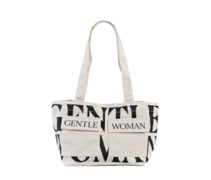 Buy Gentlewoman Logo On Double Pocket Mini Tote Cream at Sasom – Authentic and Ready to Ship